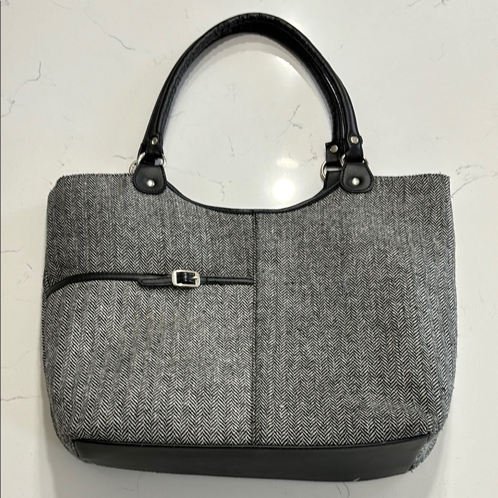 Elegant Black and Gray Women's Tote Bag